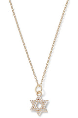 Diamond Star of David with Enamel Shadow Necklace