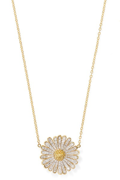 9ct White Gold Sapphire and Diamond Daisy Necklace – BURLINGTON