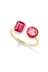 Two-Stone Cocktail Ring: Rectangle/Round
