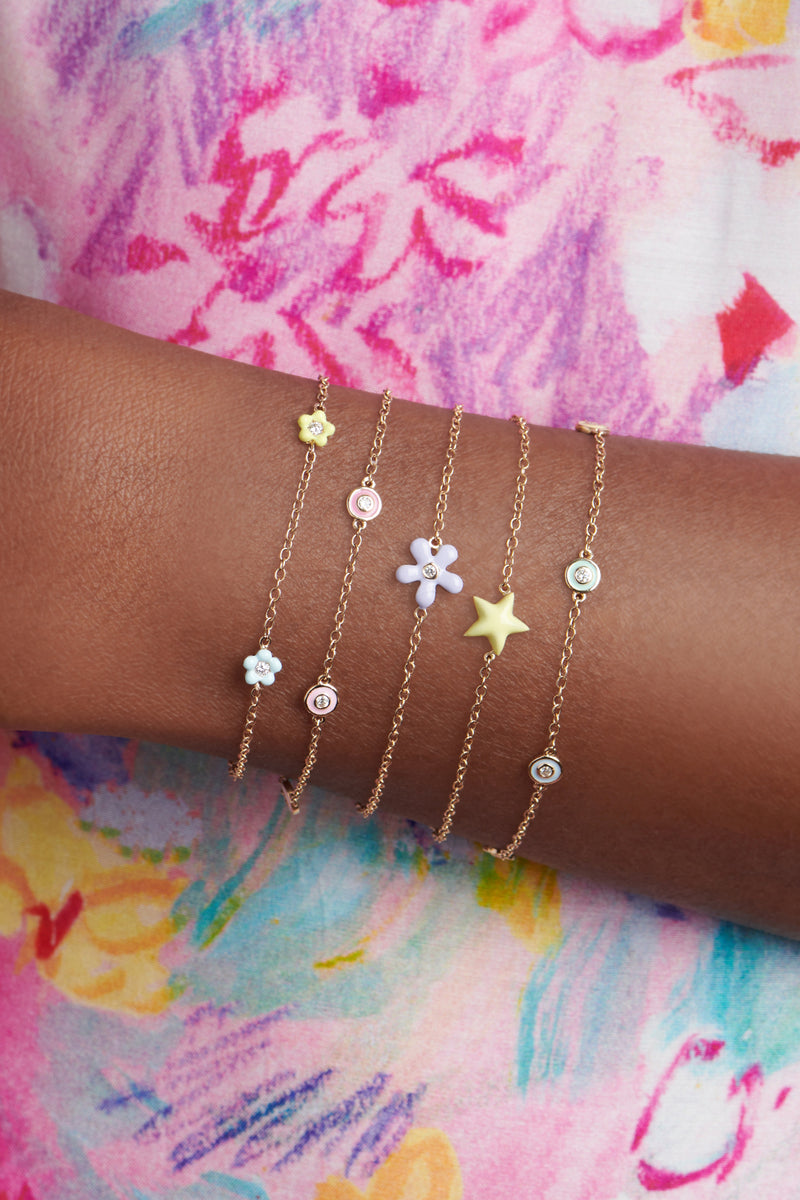 bb star bracelet pink gold