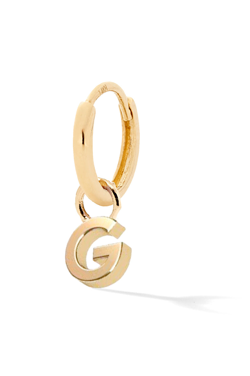 Letter Gold Huggie - In Stock
