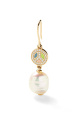 Peace Out Pearl Drop Earring - In Stock