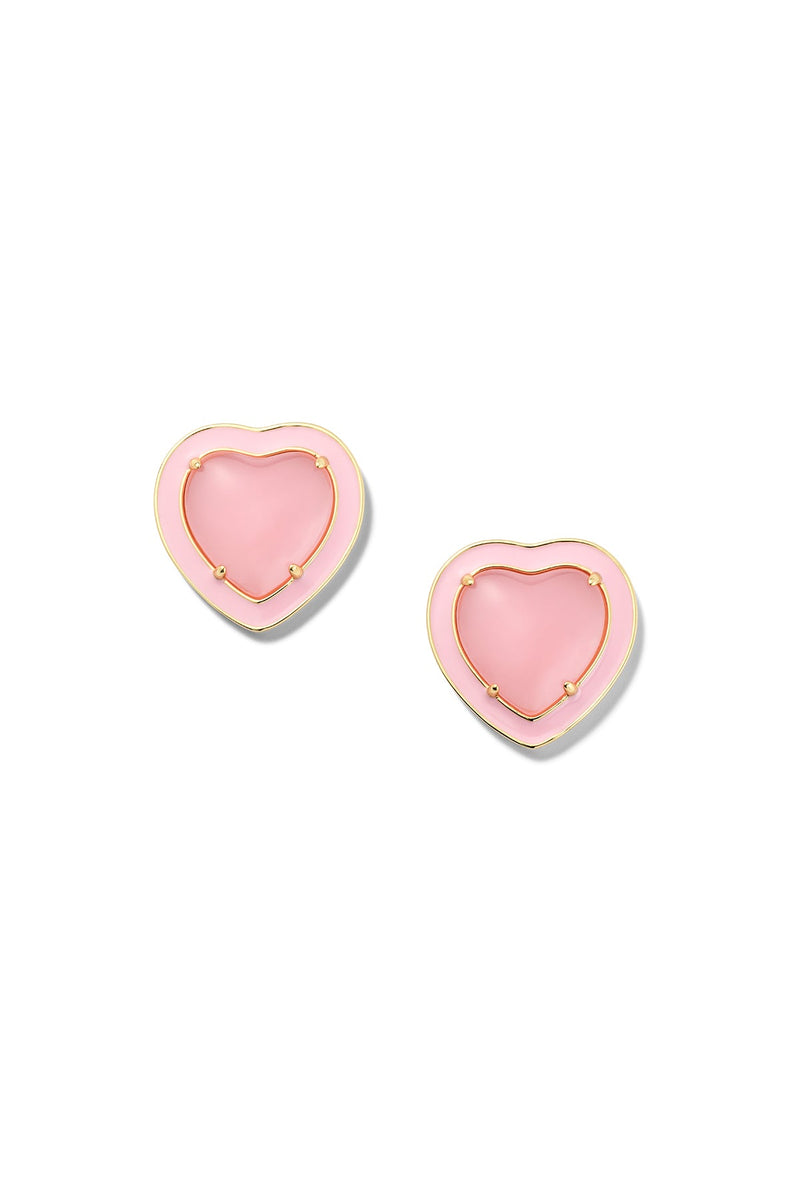 Heart Jelly Button Stud Earrings