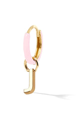 Letter Enamel Huggie - Rose Clair