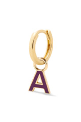 Enamel Letter Huggie