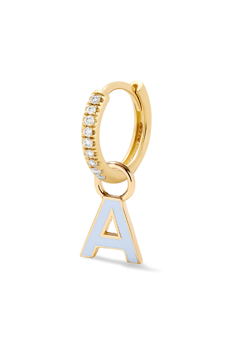 Enamel Letter Huggie