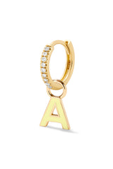 Enamel Letter Huggie