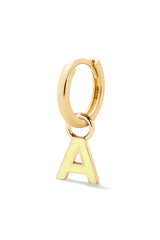 Enamel Letter Huggie