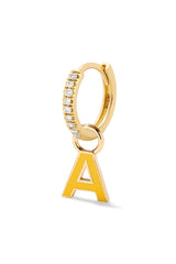 Enamel Letter Huggie
