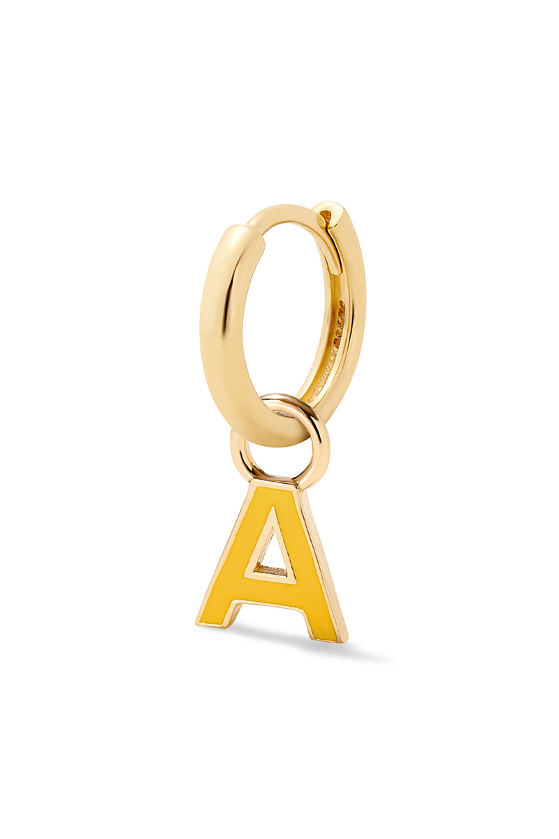 Enamel Letter Huggie