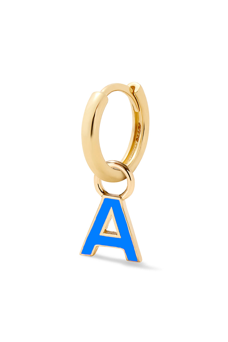 Enamel Letter Huggie