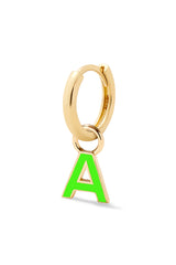 Enamel Letter Huggie