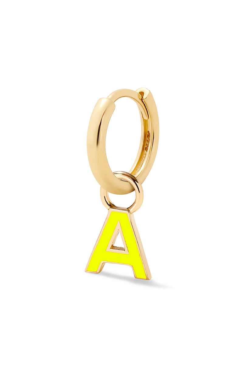 Enamel Letter Huggie