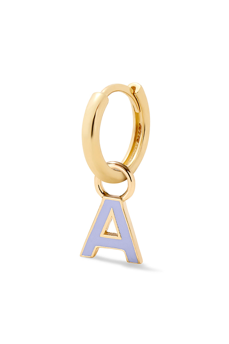 Enamel Letter Huggie