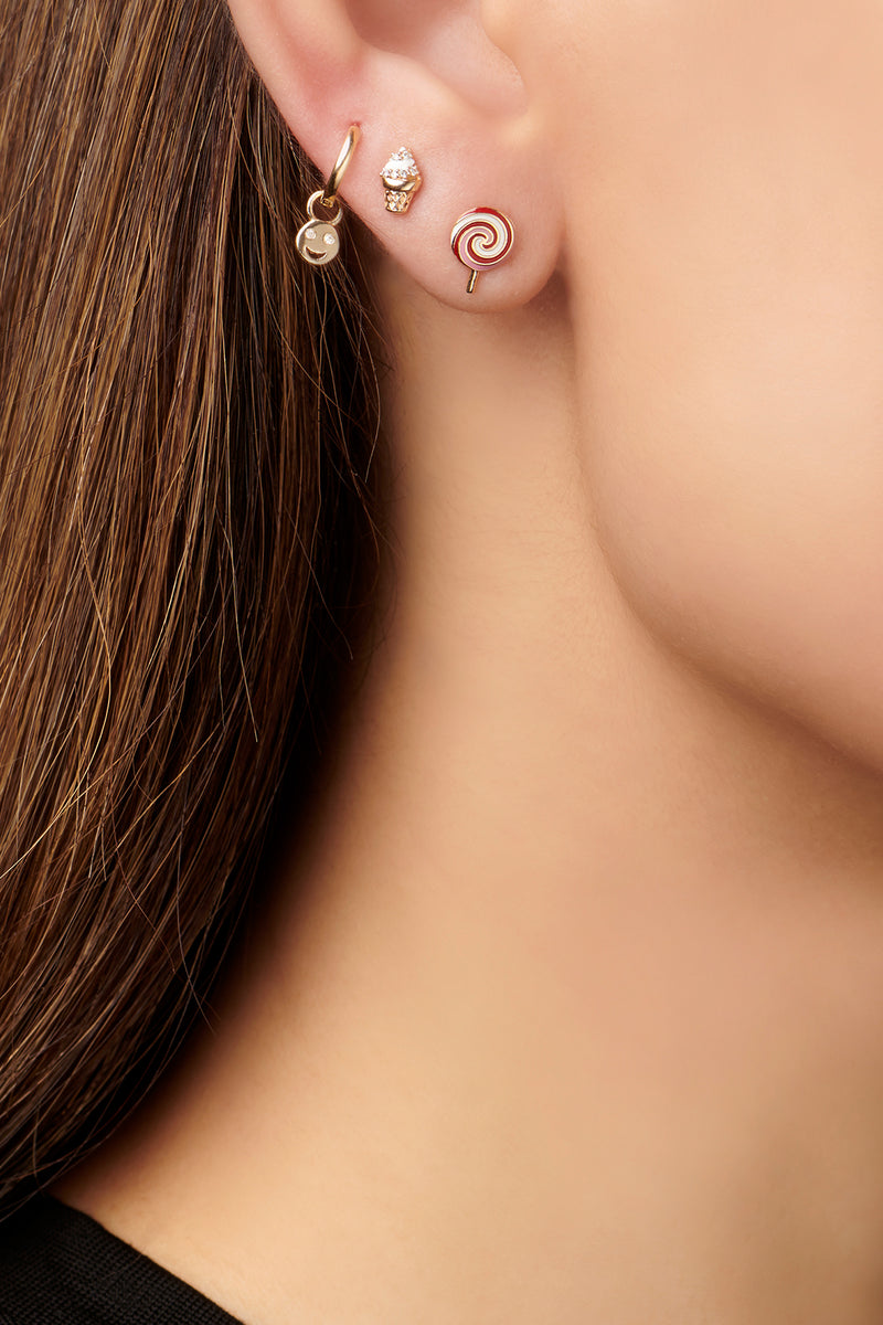 Ice Cream Cone Stud
