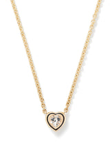 Madison Necklace with Heart Bezel Stone