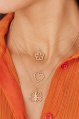 Heart Streamer Necklace