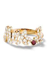 yellow gold / Ruby / 5