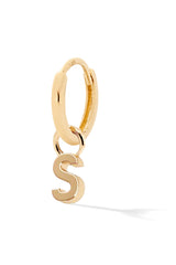 Letter Gold Huggie - In Stock