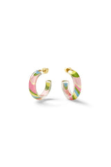 Small Groovy Print Lucite Jelly Hoop™ Earrings