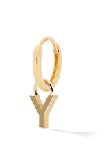 Letter Gold Huggie - In Stock