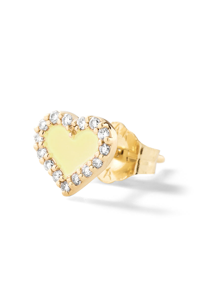 Heart Diamond Stud - In Stock