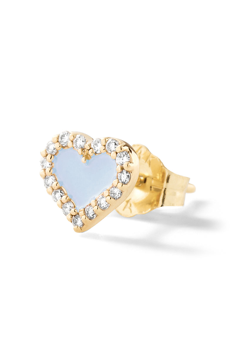 Heart Diamond Stud - In Stock