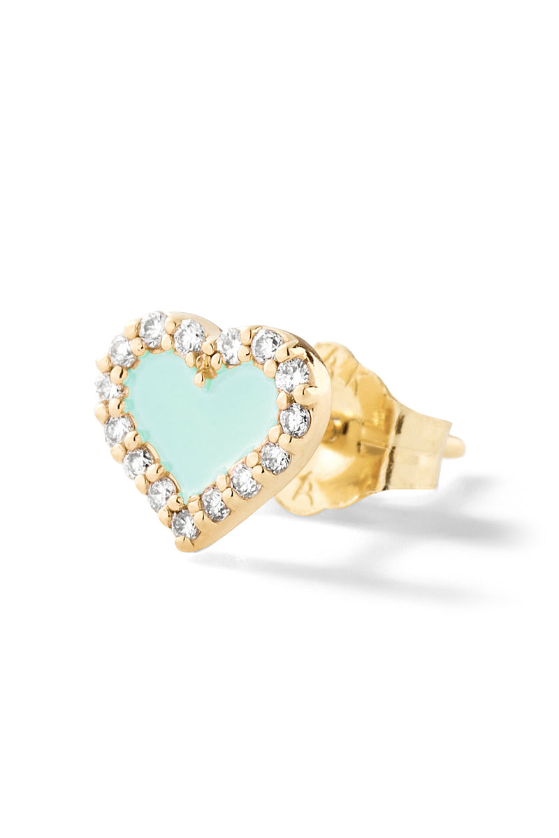 Heart Diamond Stud - In Stock