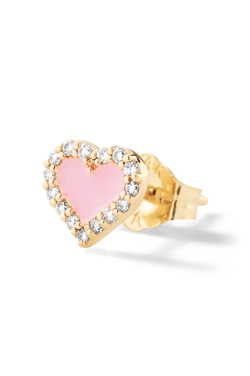 Heart Diamond Stud - In Stock