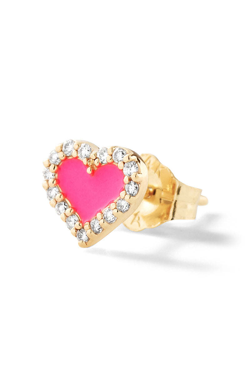 Heart Diamond Stud - In Stock