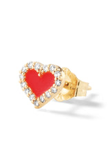 Heart Diamond Stud - In Stock