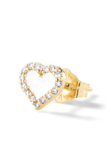 Heart Diamond Stud - In Stock
