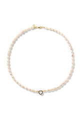 Pearl Streamer Heart Necklace